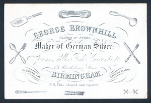 George Brownhill, fabrikant van Duits zilver door English School