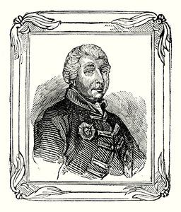 George III, kleinzoon van George II, geboren in 1738; gekroond in 1760; en overleden in 1820 (gravure) door English School
