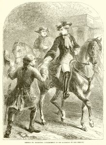 George III ontvangt het nieuws van zijn troonsbestijging door English School