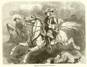 George II bij de Slag bij Dettingen door English School