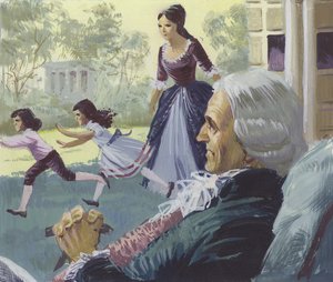 George Washington op oudere leeftijd door English School