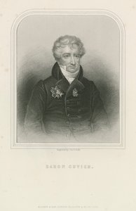 Georges Cuvier, Franse natuuronderzoeker en zoöloog (gravure)