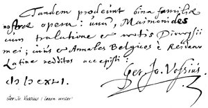 Ger: Jo: Vossius (geleerde schrijver) door English School