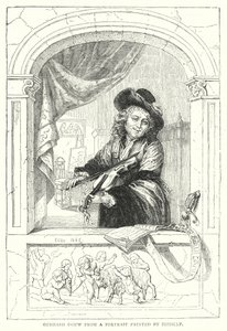 Gerhard Douw van een portret geschilderd door hemzelf door English School