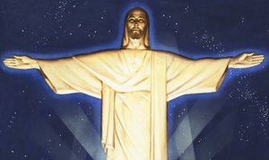 Reusachtig Beeld van Christus
