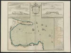 Gibraltar Bay (West en Oost Prospect van G. Hill.) Door C. Price door English School