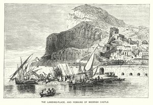 Gibraltar: De Landingsplaats en Overblijfselen van het Moorse Kasteel door English School