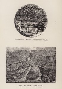 Giggleswick, Eb en vloed bronnen (gravure) door English School