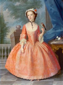 Meisje in roze, ca. 1740s door English School