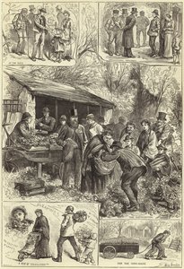 Het uitdelen van planten aan de armen van Londen in Victoria Park door English School