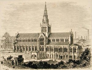 Kathedraal van Glasgow in c.1880, uit 