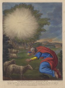 God die aan Mozes verschijnt in een brandende struik
