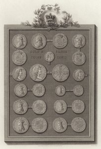 Gouden en Zilveren Munten, Karel II door English School