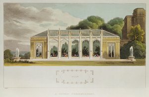 Gotische kas, 1832 (kleurengraving)