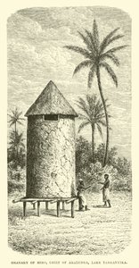 Graanschuur van Miro, Chief van Akalunga, Tanganyikameer door English School