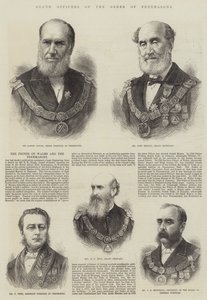 Grootofficieren van de Orde van Vrijmetselaars (gravure)