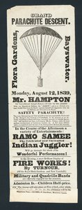 Grote Parachutesprong, Flora Gardens, Bayswater, 12 augustus 1839 door English School
