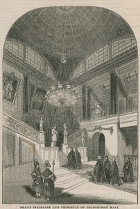 Grote trap en vestibule van Goldsmiths Hall door English School