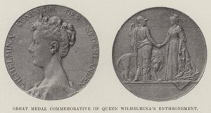 Grote Medaille ter Herdenking van de Troonsbestijging van Koningin Wilhelmina door English School