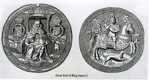 Grote zegel van James I (1566-1625)