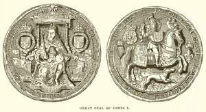 Grote zegel van James I door English School
