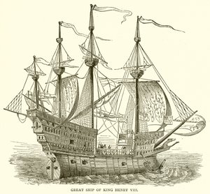 Groot schip van koning Hendrik VIII door English School