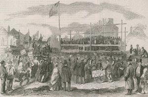 Grote openluchtdemonstratie tegen de nieuwe tol van Chelsea Bridge door English School