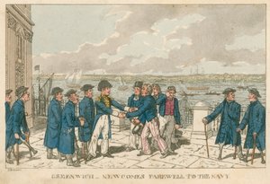 Greenwich, Londen - Newcomes afscheid van de marine door English School