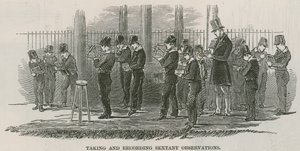 Greenwich Royal Hospital Schools; Het nemen en registreren van sextantwaarnemingen door English School