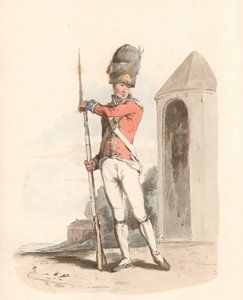 Grenadier van het 1e Regiment van Wachten door English School