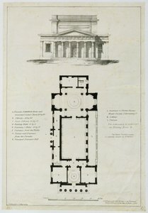 Grondplan van de Lagere Vergaderzalen, Bath, gegraveerd door Charles Hullmandel door English School