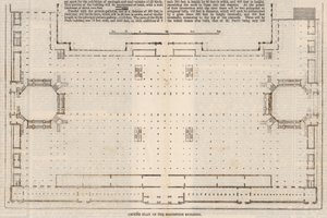 Grondplan van het Internationale Tentoonstellingsgebouw van 1862 door English School