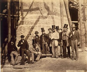 Groep voormannen, 1862 door English School