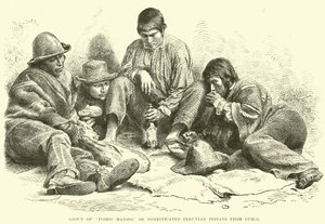 Groep Indios Mansos, of gedomesticeerde Peruaanse indianen uit Cuzco door English School