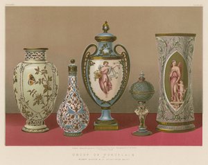 Groep porselein door de heren Minton en Co, Stoke-upon-Trent
