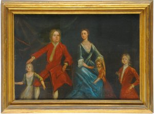 Groepsportret van de familie Arundell van Wardour door English School