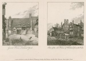 Wachtkamer, Scotland Yard; Deel van het oude Paleis van Whitehall vanaf het water