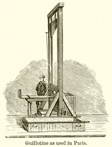 Guillotine zoals gebruikt in Parijs