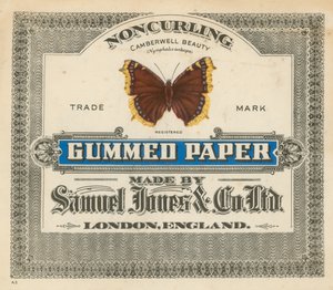 Gompapier, gemaakt door Samuel Jones & Co Ltd, Londen door English School