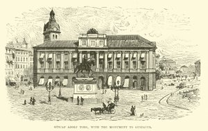 Gustaf Adolf Torg, met het monument voor Gustavus door English School