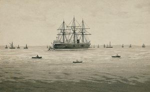 HMS Penelope (litho) door English School