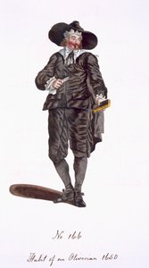 Kleding van een Oliveriaan, 1650 door English School