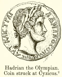 Hadrianus de Olympiër (Munt geslagen in Cyzicus)