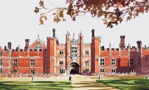 Hampton Court door English School