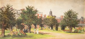 Hampton Court-tuinen, ca. 1910 door English School