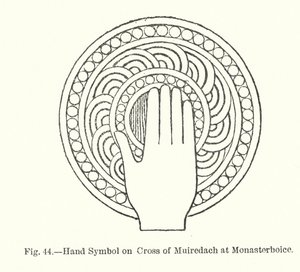 Handsymbool op het kruis van Muiredach in Monasterboice door English School