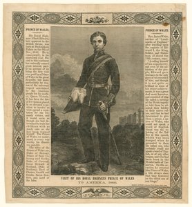 Zakdoek ter herdenking van de reis van de Prins van Wales naar Amerika, 1860
