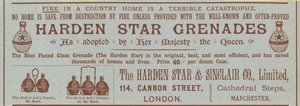 Harden Star Granades, advertentie door English School