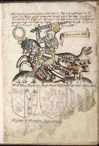 Henry VI te paard, Wapenschilden in de tijd van Henry VI door English School