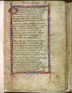 Harley 2392, f.1 Troilus en Criseyde, door Geoffrey Chaucer (perkament) door English School